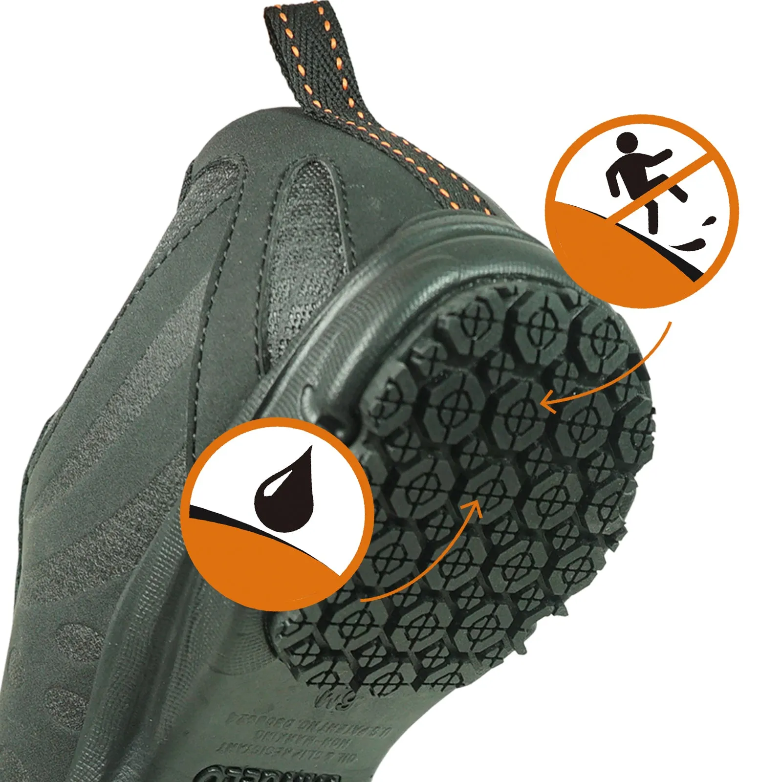 Wedge Chukka Work Boots VANGELO Women Slip Resistant Shoe AVA-4 Black