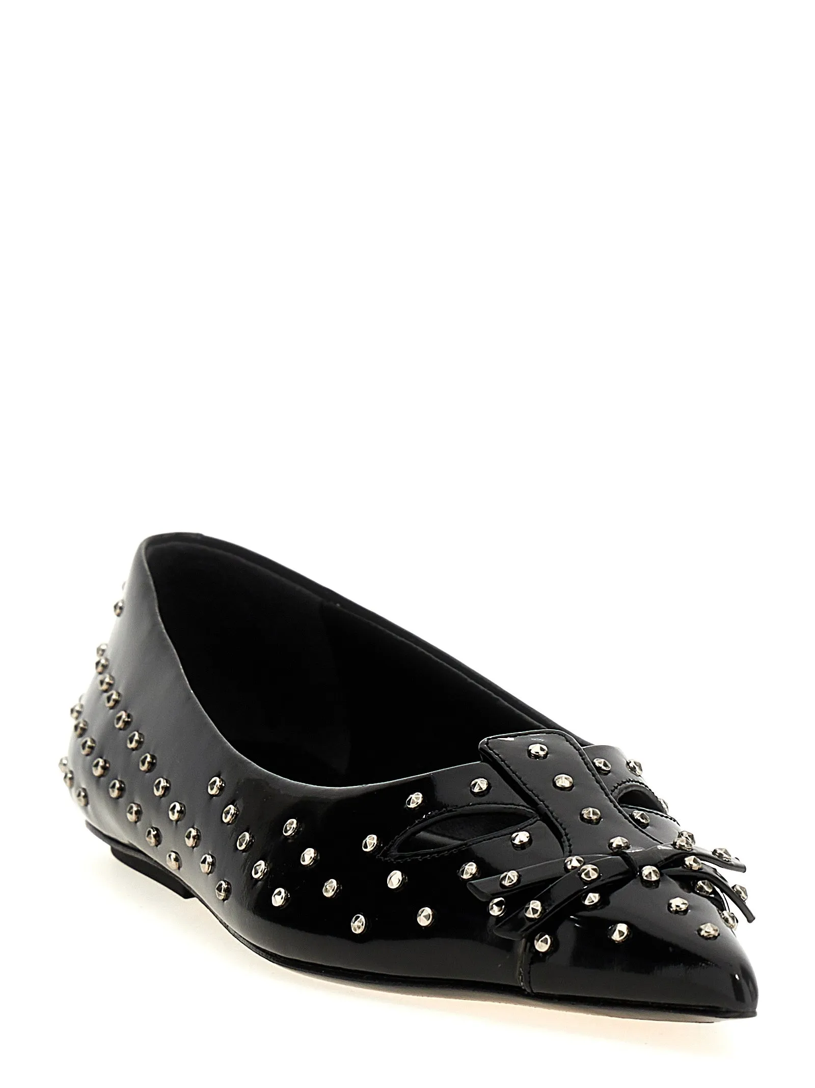 Fold Up Flat Shoes The Glam Studs Kat Flat Shoes Nero