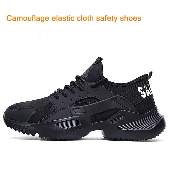 The New 36-46 Lightweight safety shoes men shoes steel toe Anti-crush work breathable sneakers wear-resistance work shoes Heel Pads For Work Boots