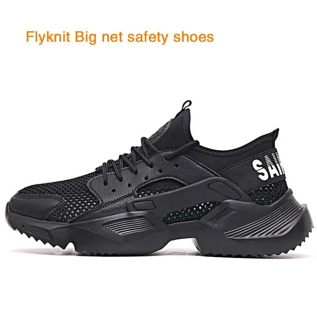 Best Work Boots For Asphalt The New 36-46 Lightweight safety shoes men shoes steel toe Anti-crush work breathable sneakers wear-resistance work shoes