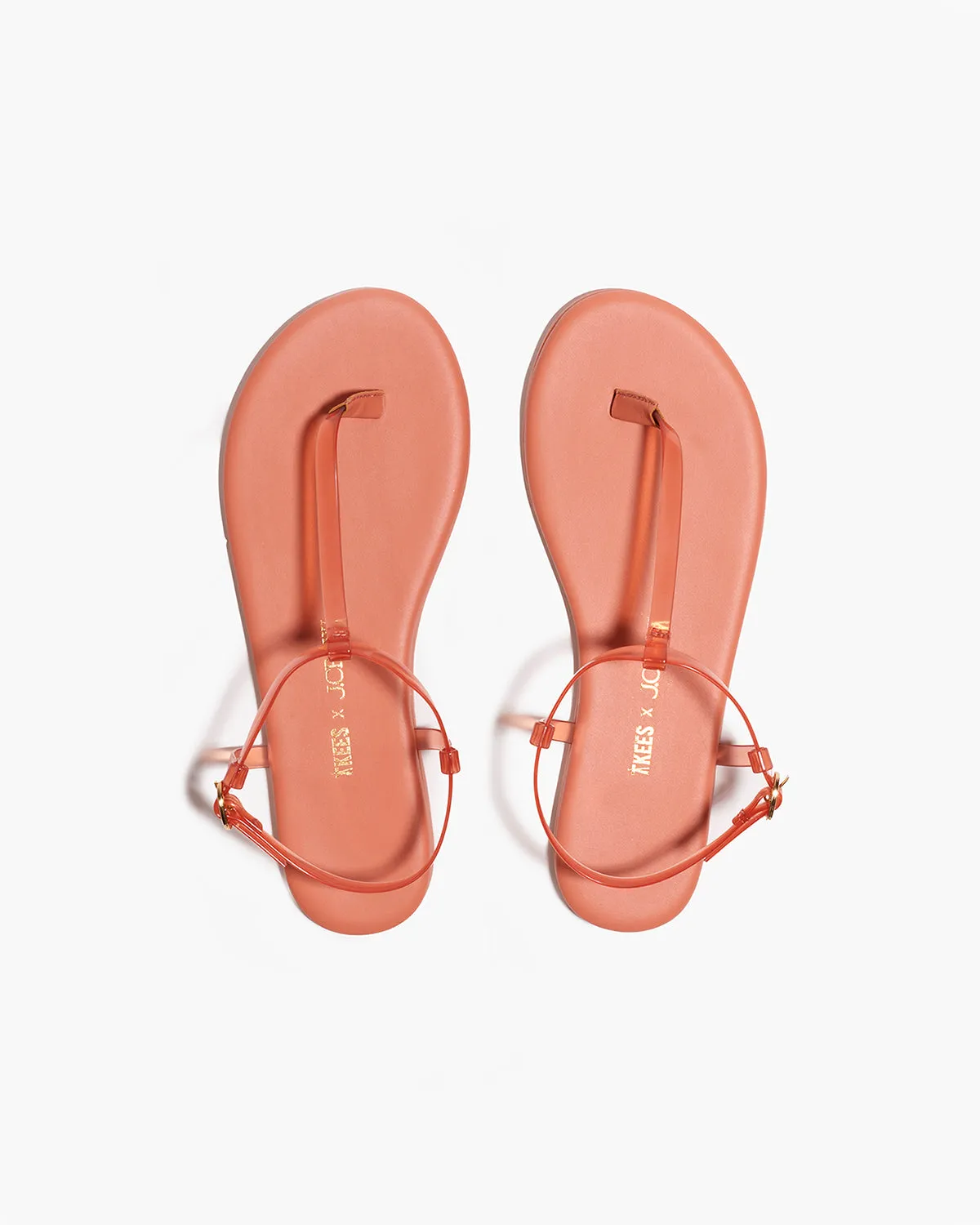 TKEES X J.Crew - Sunbleached Coral Flip Flops Wedge Heel