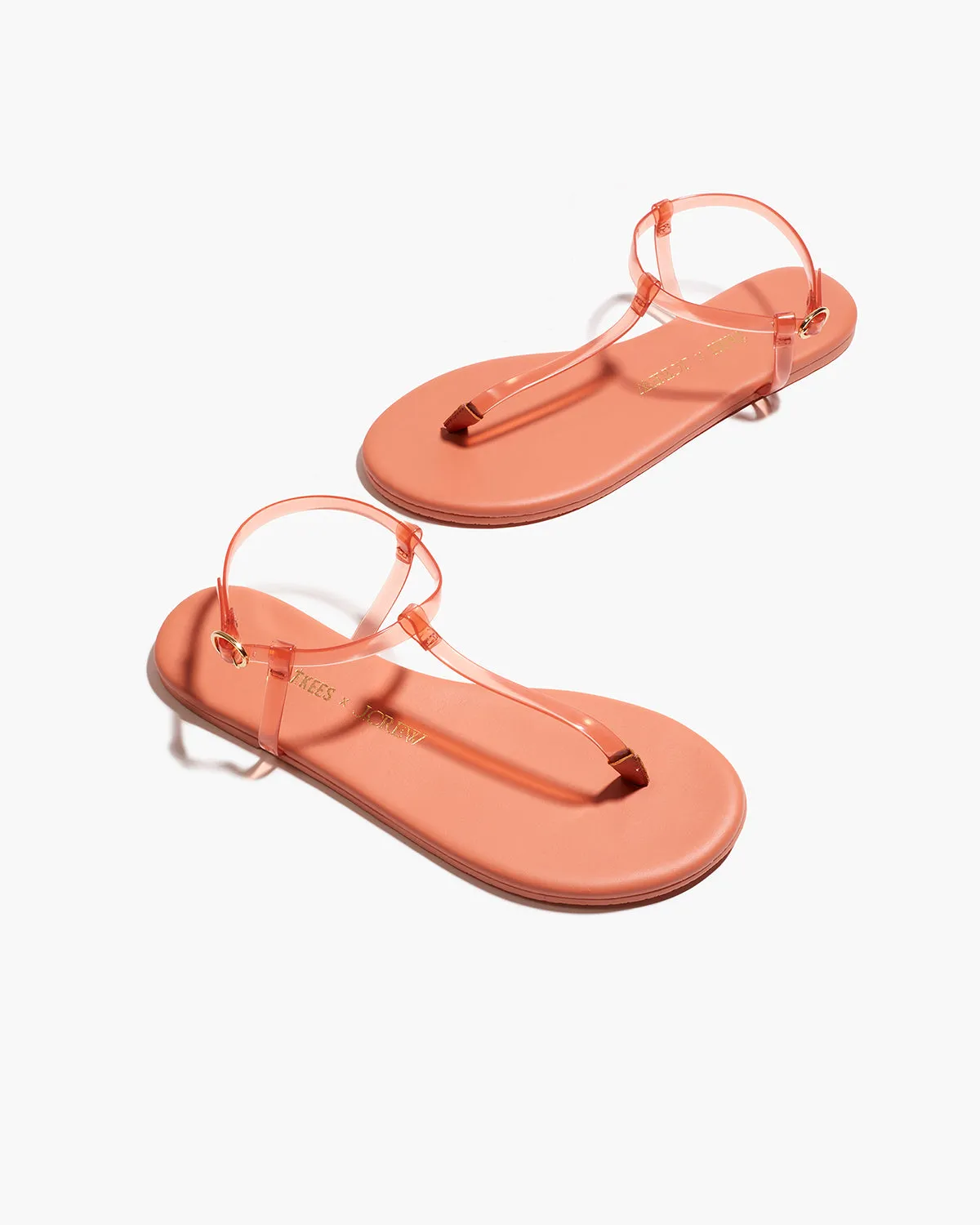 TKEES X J.Crew - Sunbleached Coral Flip Flops 80s