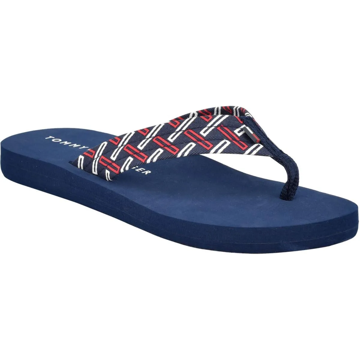 Tommy Hilfiger Womens Chelle-X Slip On Flat Flip-Flops Flip Or Flop Game