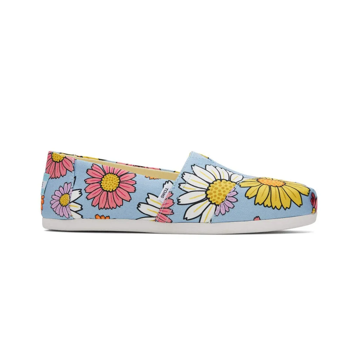 Arch Support Slip Ons TOMS Espadrille Alpargata Women -  Pastel Blue Daisies