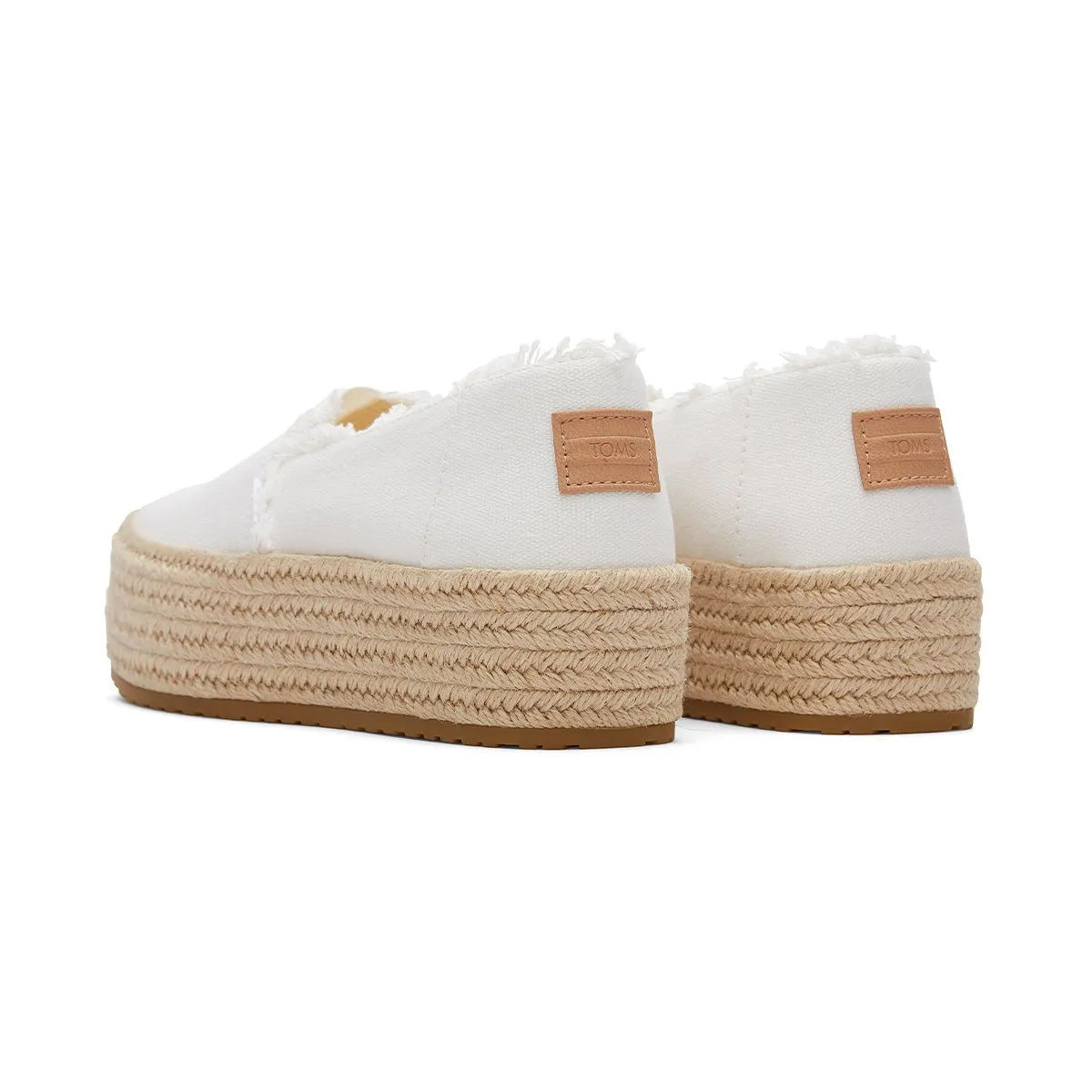 Slip On Sneakers Laces TOMS Espadrille Valencia Women - White Canvas