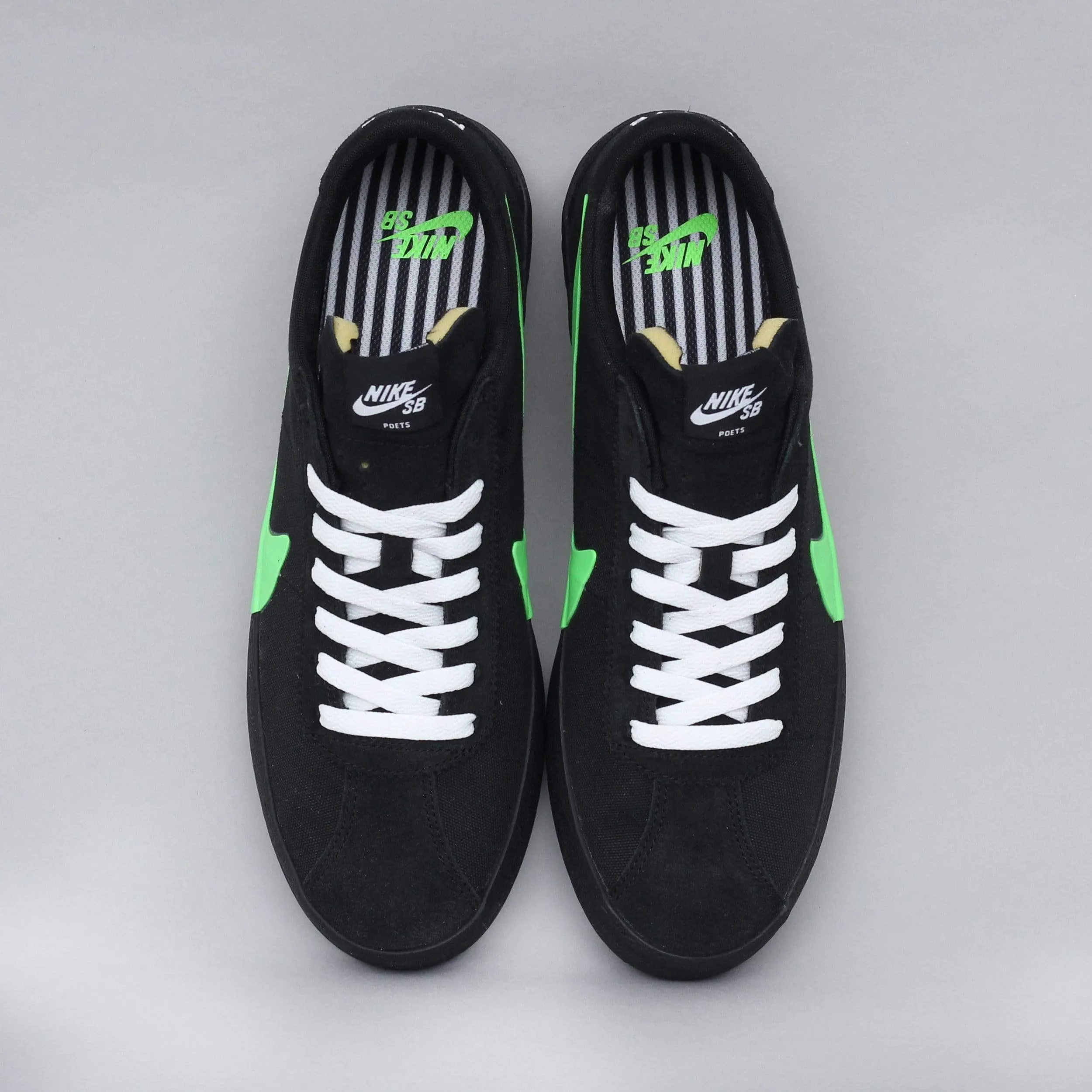 Nike SB X Poets Bruin QS Shoes Black / Voltage Green - White Asics Jolt Running Shoes