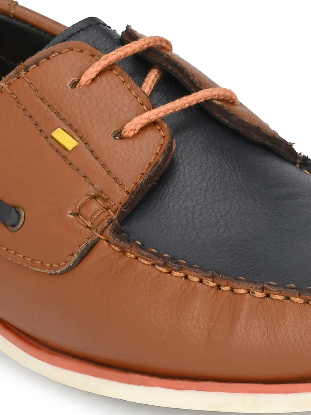 Hitz Men's Tan Synthetic Slip-On Casual Boat Shoes Most Comfortable Work Boots Composite Toe