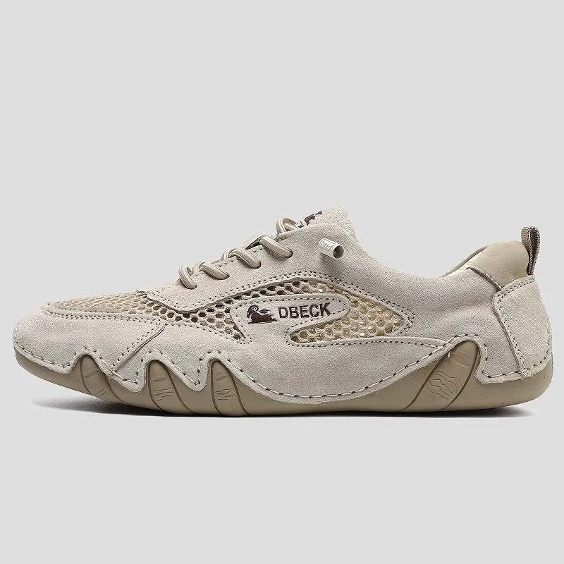 Tie Up Sandals Dbeck Men's AirWalker: Men's Ultralight Breathable Loafers For Walking,Biking & Driving