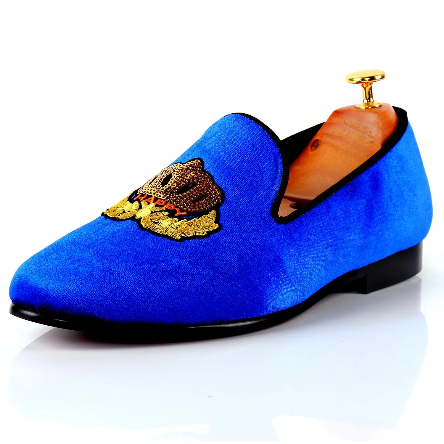 Morjas Belgian Loafers Harpelunde Velvet Loafer Men Flats Handmade Embroidered Casual Shoes