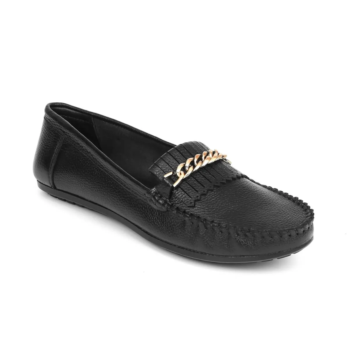 Trendy Chain Design Loafers for Women Fendy Fit Loafers
