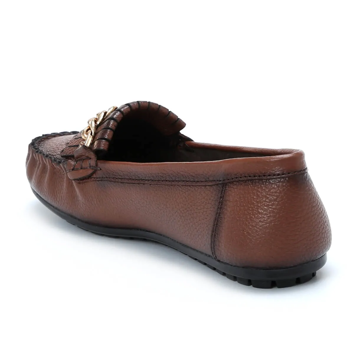 Trendy Chain Design Loafers for Women Fendy Loafers With Arch Support