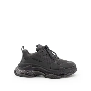Sneakers With Ribbon Laces Triple S Clear Sole Sneaker in Dark Grey