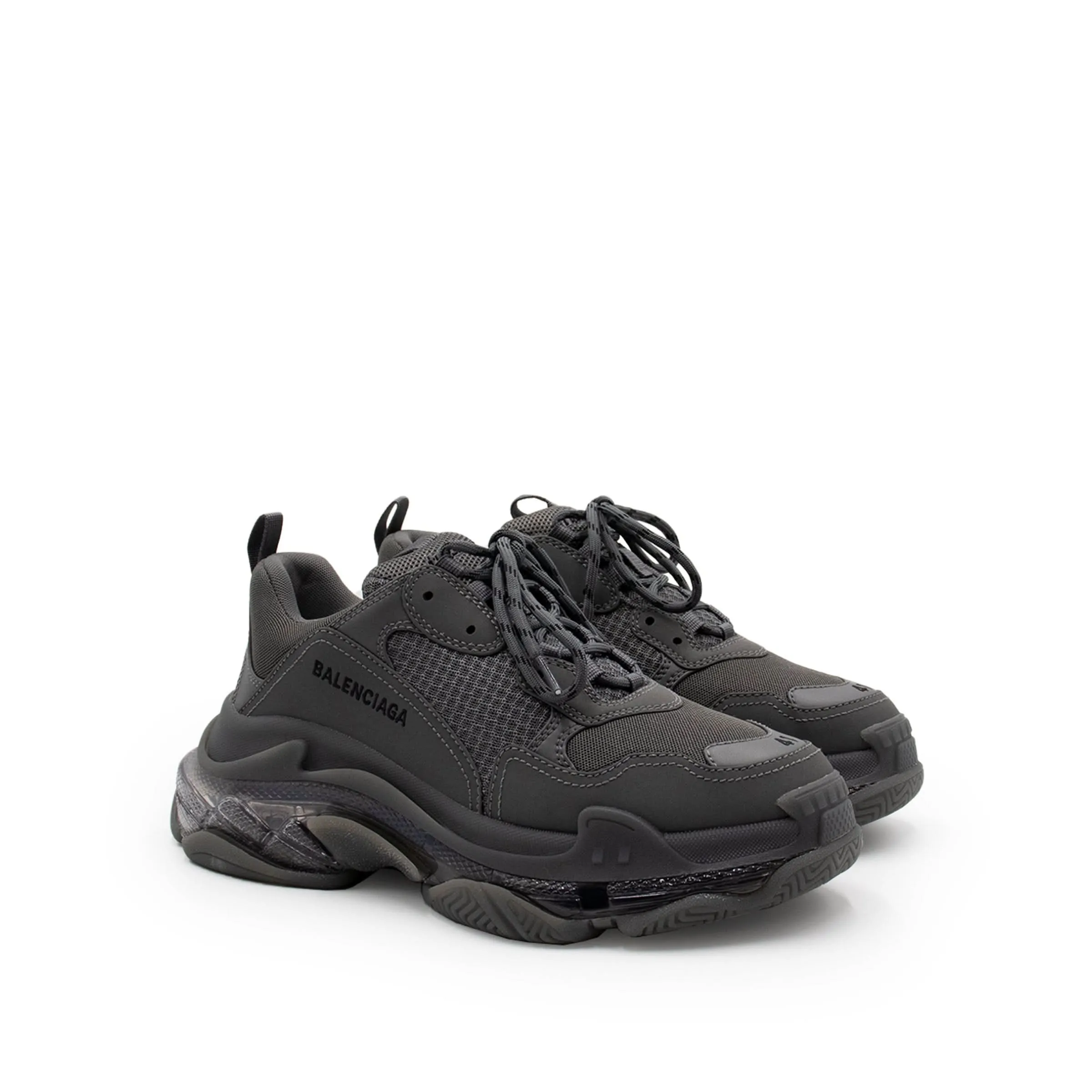 Triple S Clear Sole Sneaker in Dark Grey Booker Sneakers