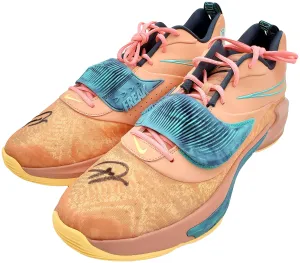 Giannis Antetokounmpo Autographed Crimson Bliss Nike Zoom Freak Shoes Milwaukee Bucks Size 16 Pair Beckett BAS QR Stock #197440 Asics Jb Elite Wrestling Shoe