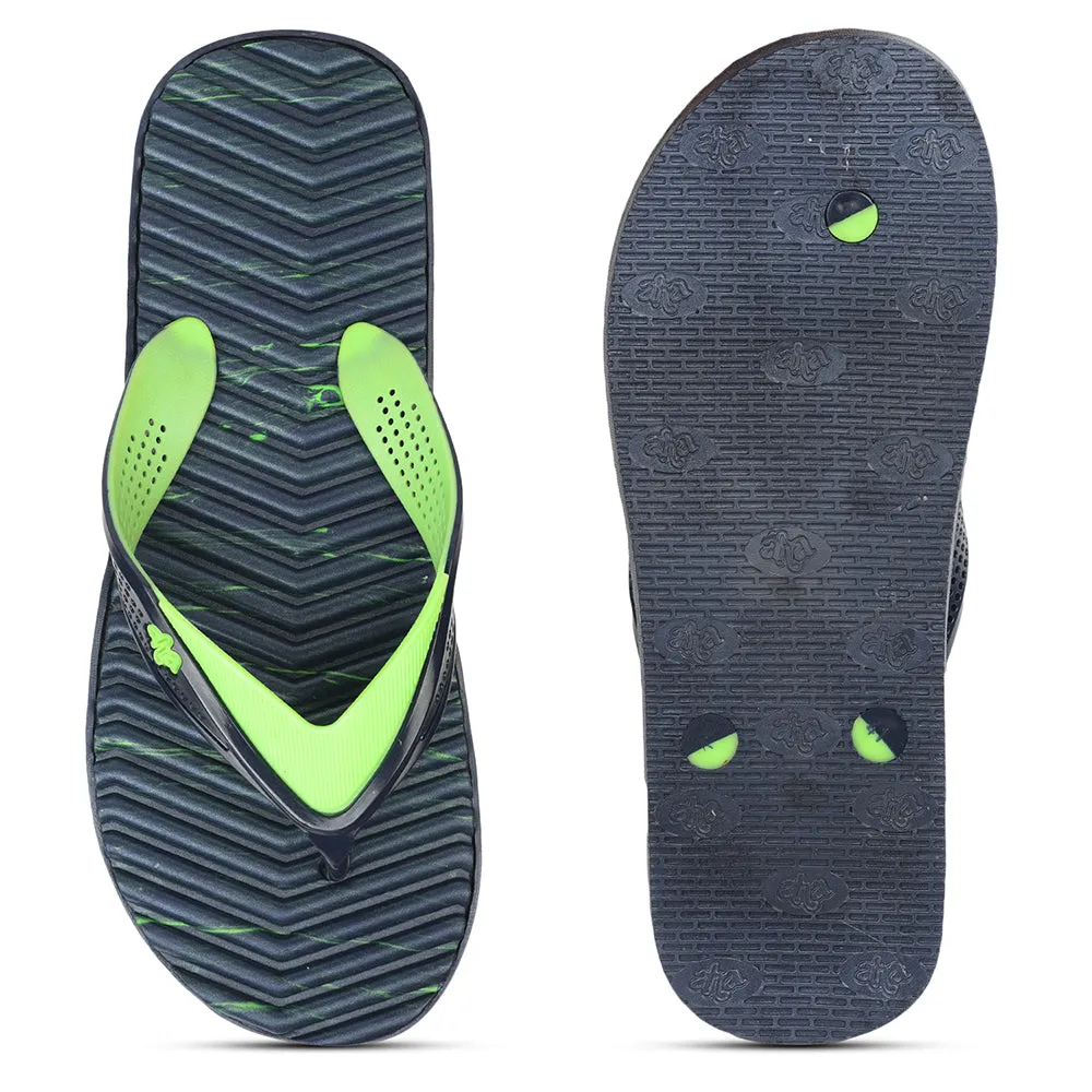 Boost Slides A-HA Casual Navy Blue Flip Flop For Men HUNK-2 By Liberty