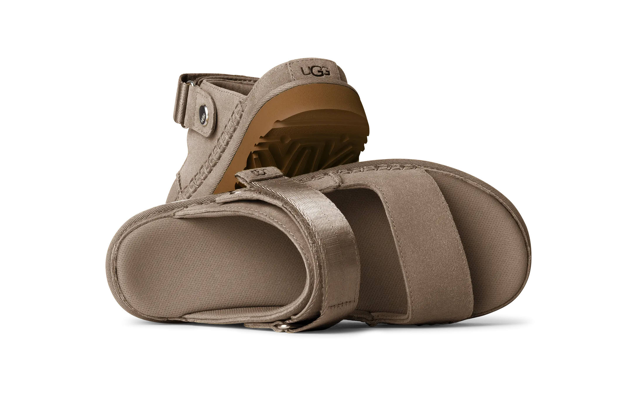 UGG Women's Goldenstar Glide Sandal - Smoke Plume Nylon Slippers