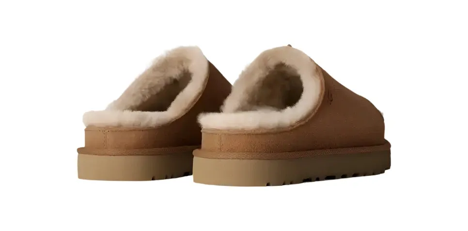 Slippers At Auction UGG Women's Greenport Slide Casual Fur-Lined Slippers - Chestnut