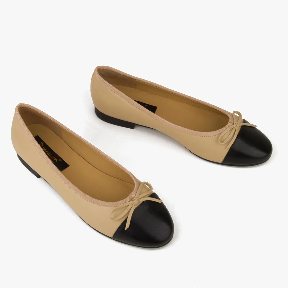 Flat Ballet Real Leather Women Shoes Big Bow Flat Shoes