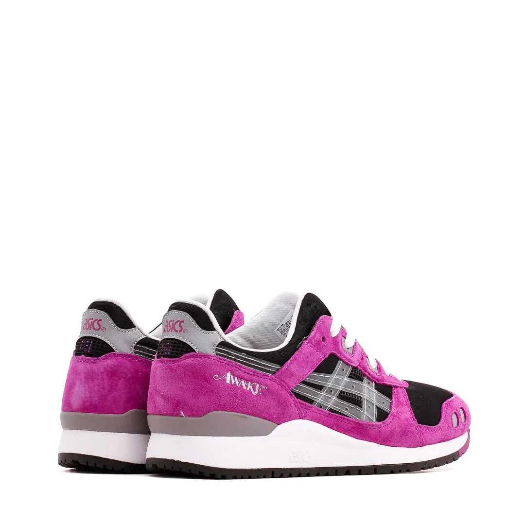 Asics Men x Awake NY Gel-Lyte III OG Black Pink Core 1201A568-001 Asic Shoes.