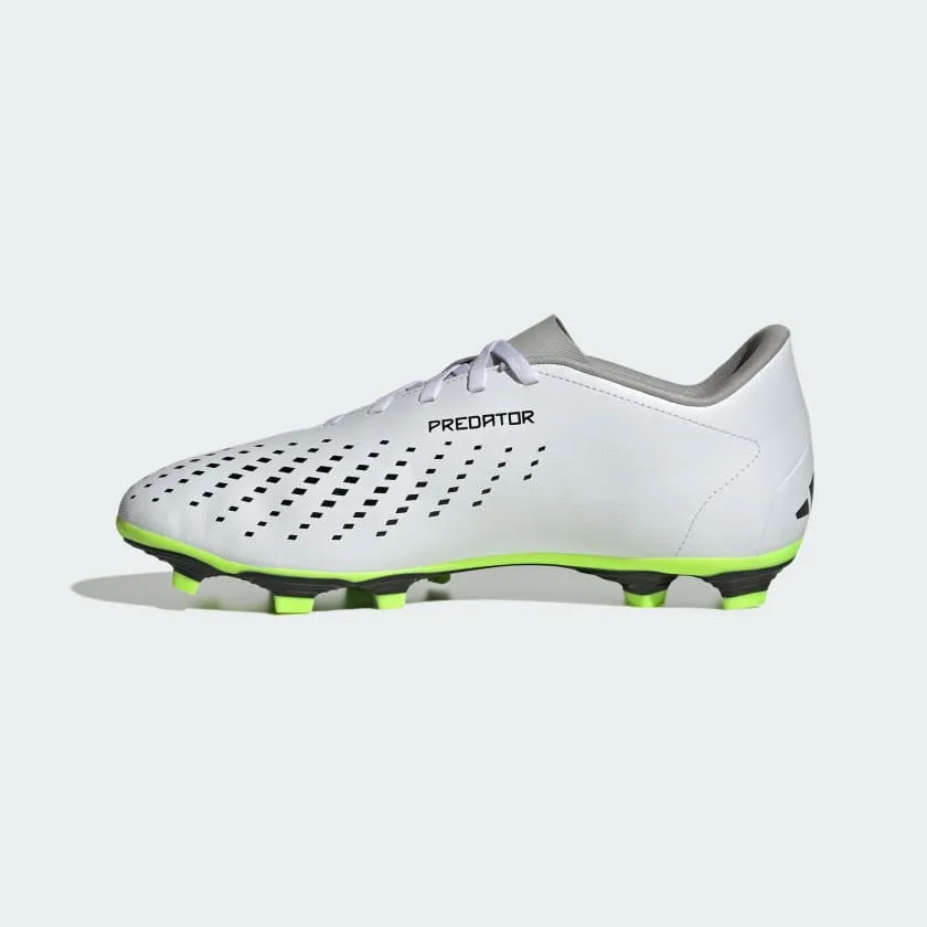 Caitlin Clark Adidas Shoes PREDATOR ACCURACY.4 FLEXIBLE GROUND BOOTS - Ftwr White / Core Black / Lucid Lemon
