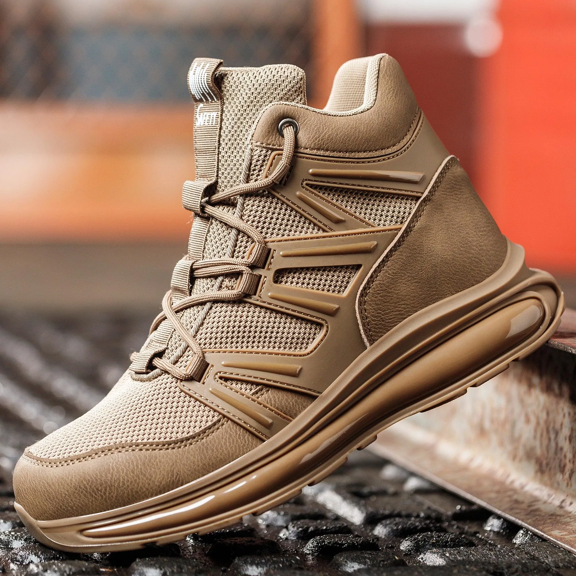 Women's Steel Toe Boots - Full Air-Cushioned Sole | B266 Eco Work Boots