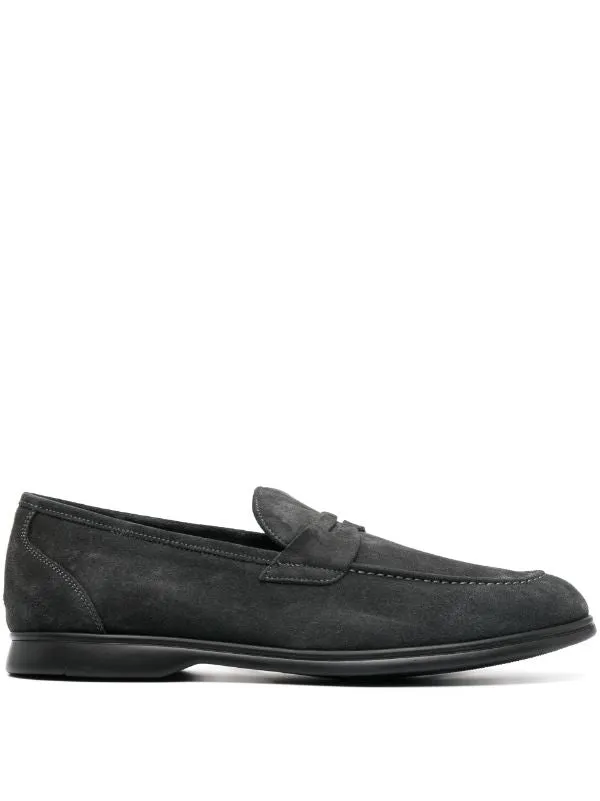 tonal-stitching almond-toe loafers Buckle Loafers