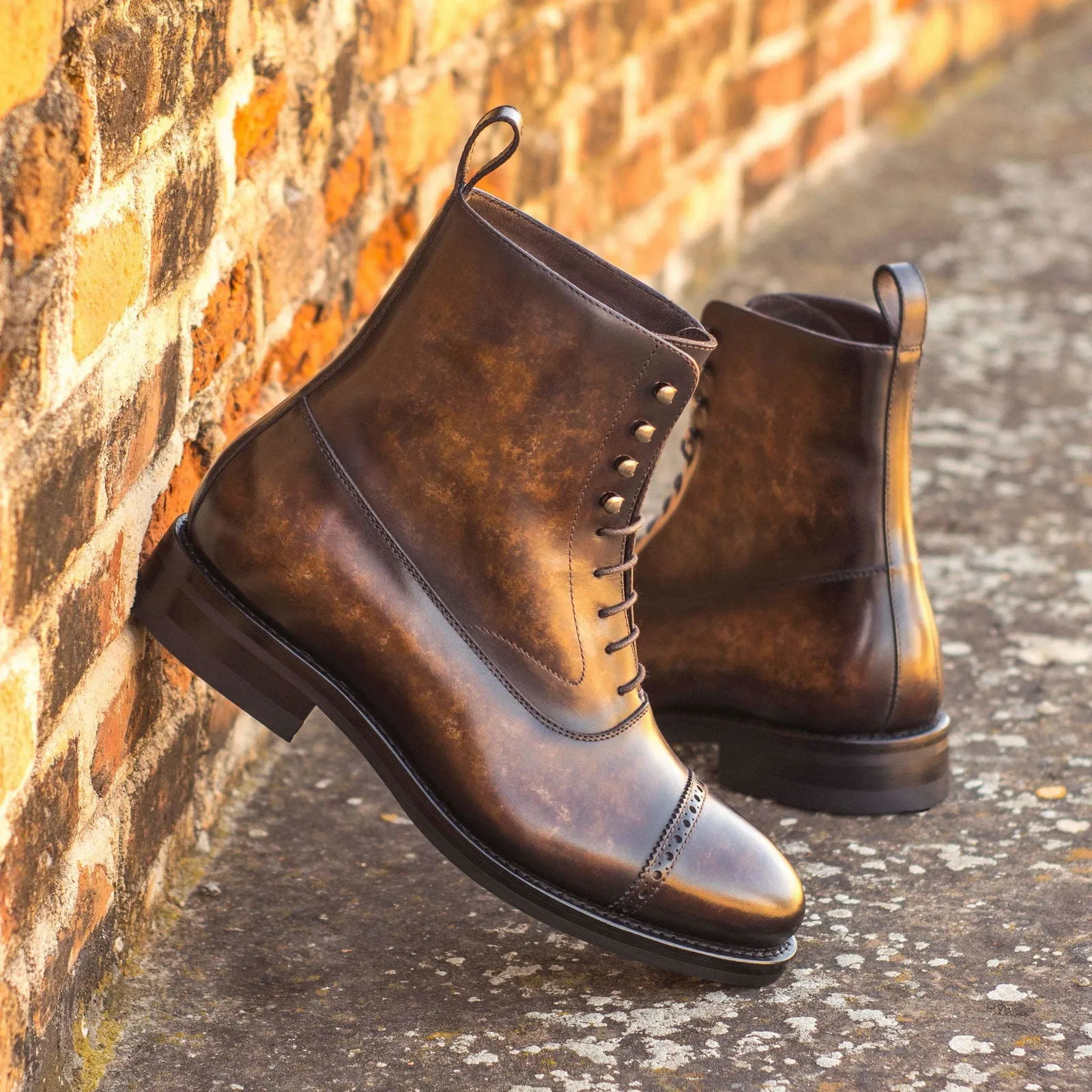 Work Boots Price Balmoral Boot-Patina, Brown-Wholesale
