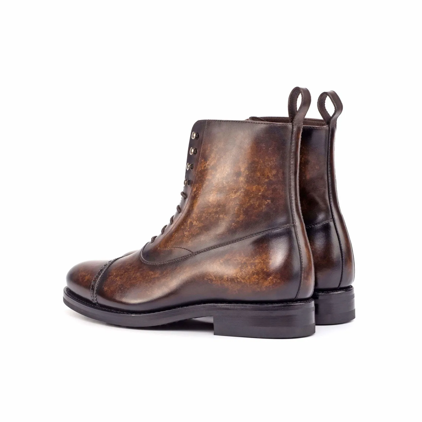 Balmoral Boot-Patina, Brown-Wholesale Lace-up Work Boots Waterproof
