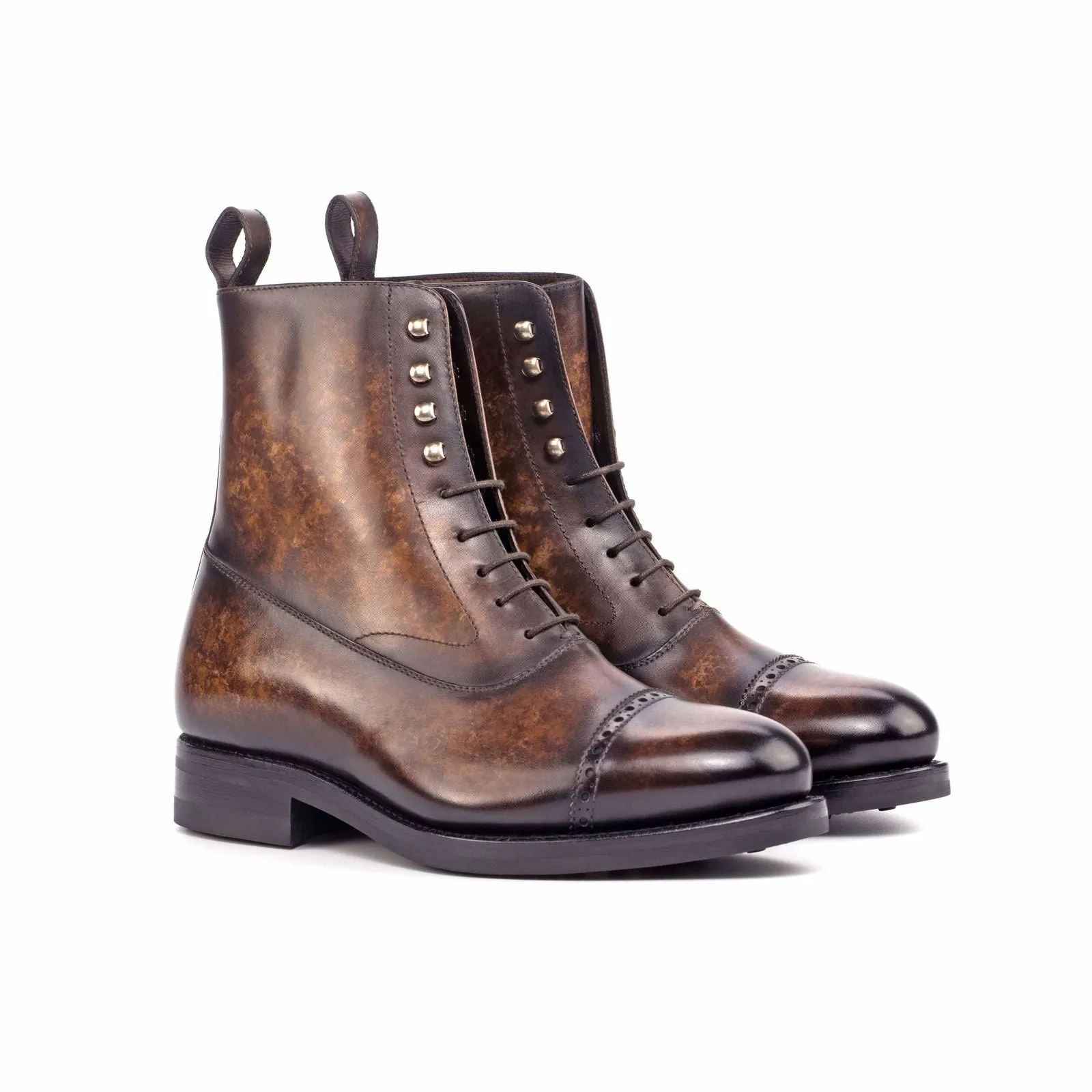 Balmoral Boot-Patina, Brown-Wholesale Best Work Boots For Walking On Concrete Floors