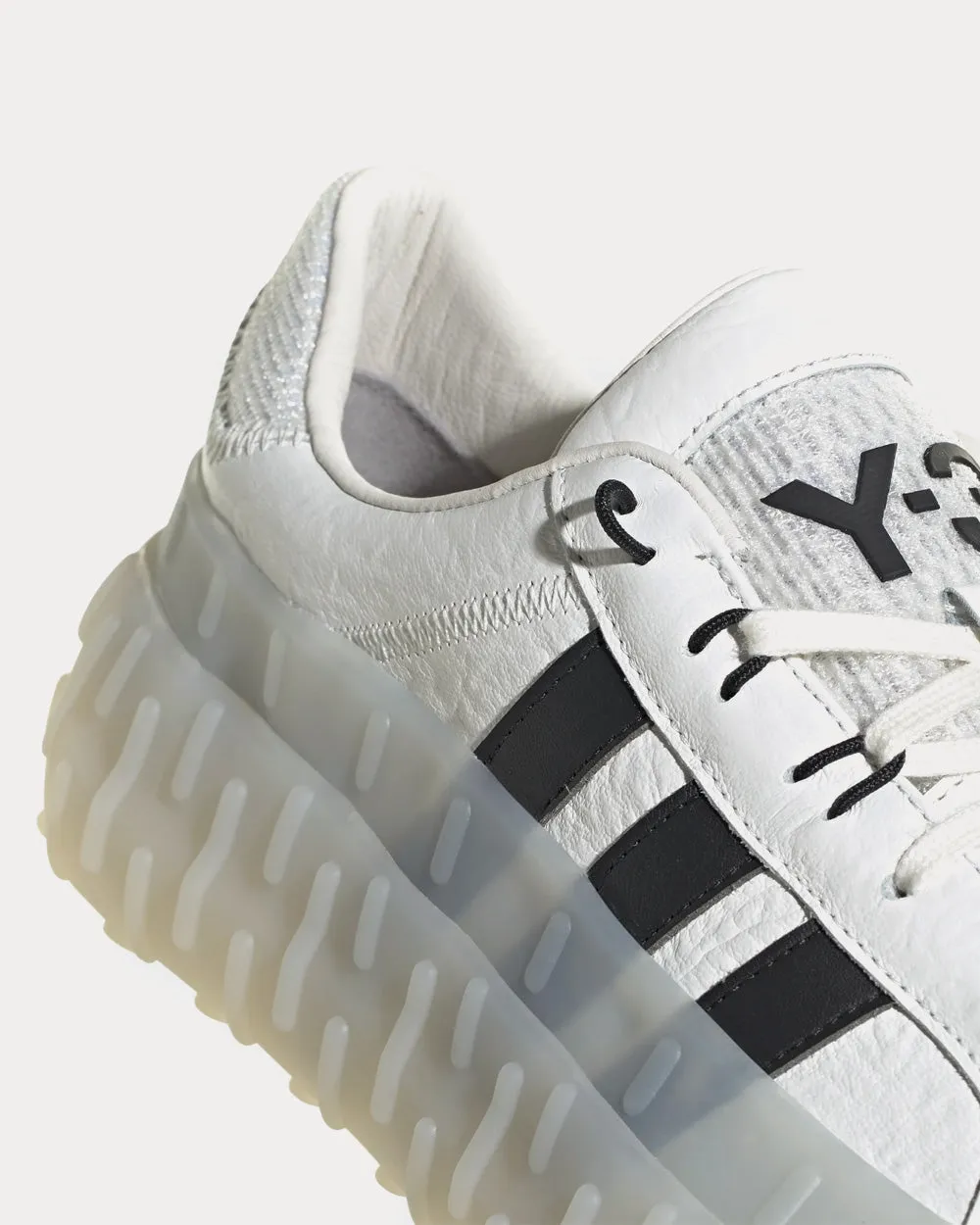 GR.1P Core White / Black Low Top Sneakers Adidas Soccer Shoes Kangaroo Leather