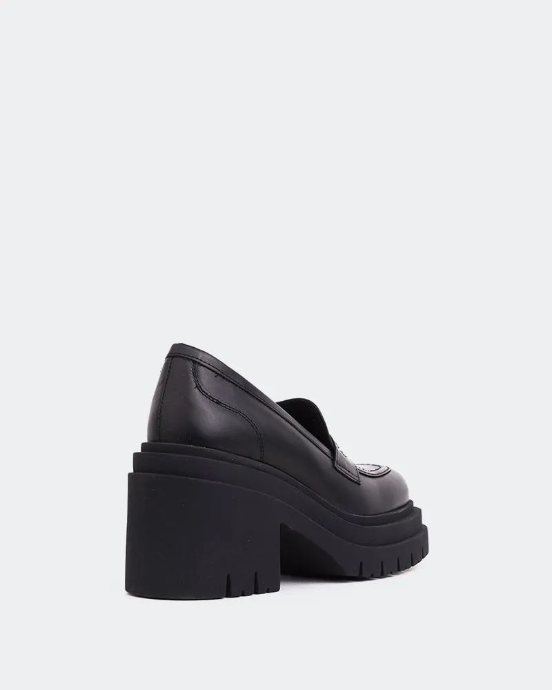 Luxury Loafers Chip Black Leather