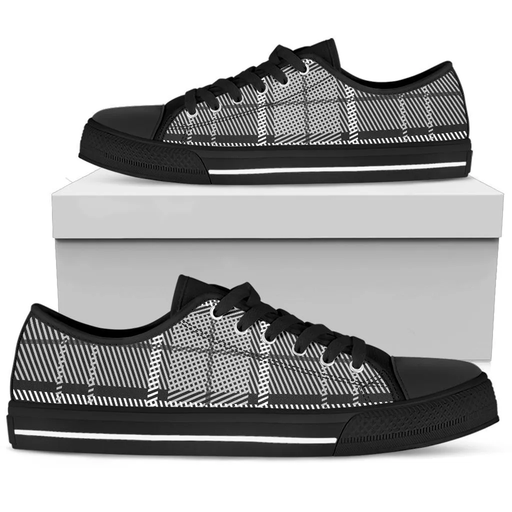 Khaki Pants Sneakers Custom Sneakers-Black and White Series 129