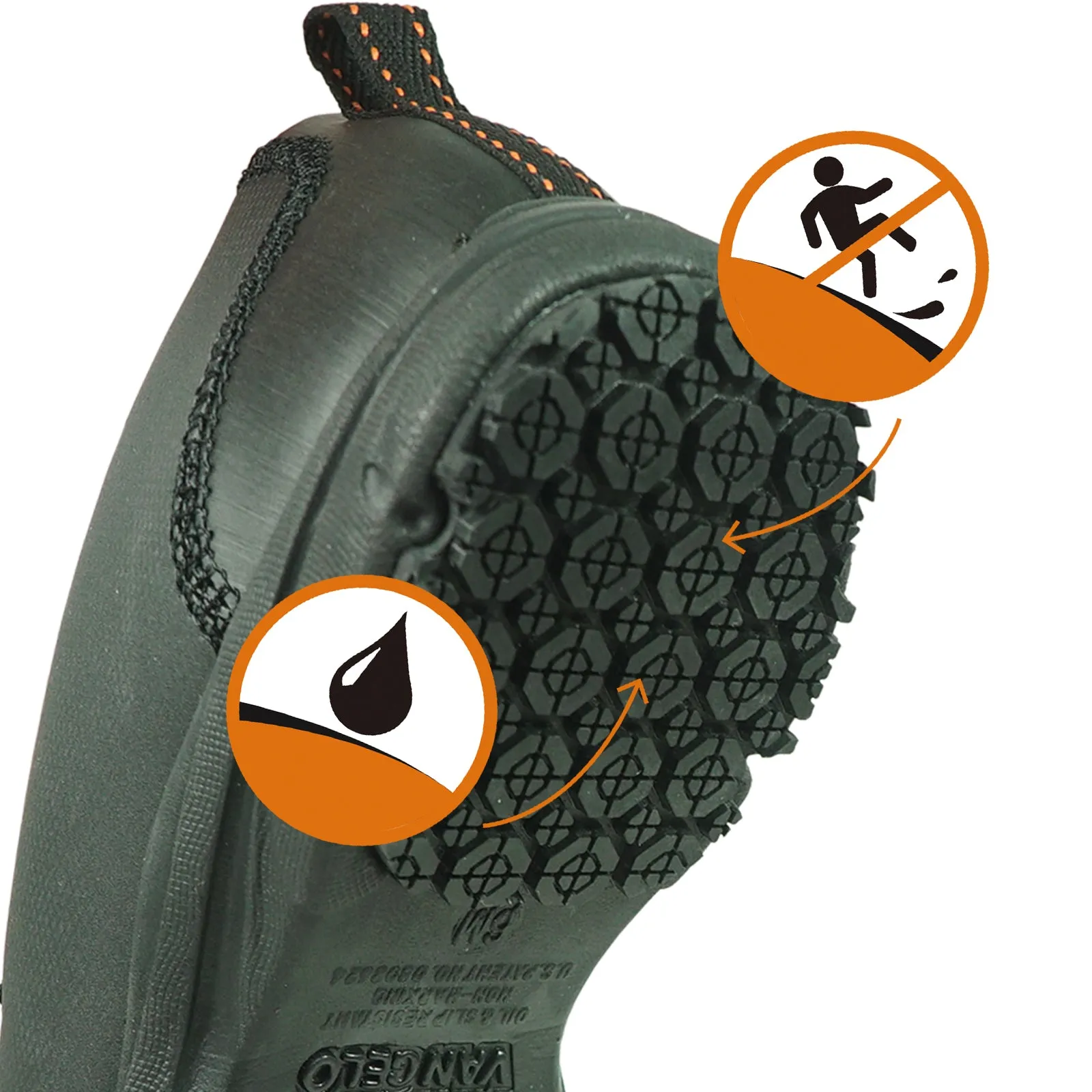 VANGELO Women Slip Resistant Shoe AVA-2 Black Carbon Fiber Toe Work Boots