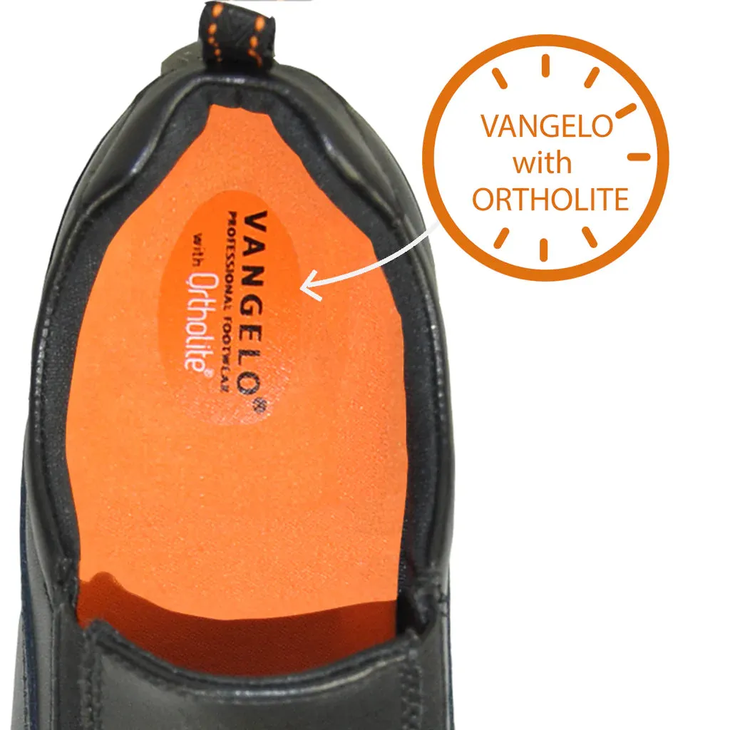 VANGELO Women Slip Resistant Shoe AVA-3 Black Cowgirl Work