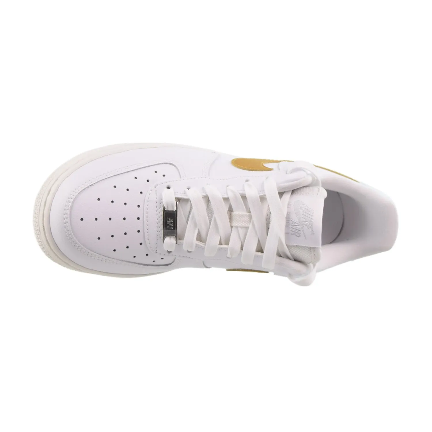 Nike Air Force 1 Low '07 Women's Shoes White Metallic Gold Asics Ortho Shoes