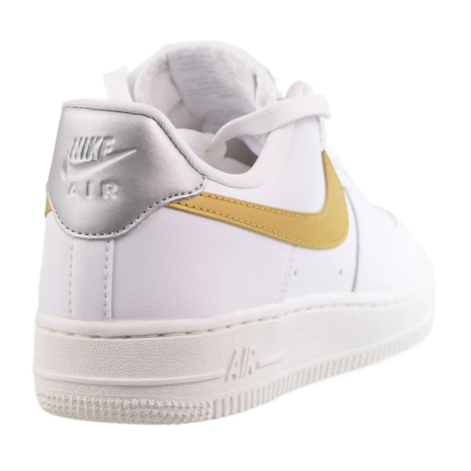 Nike Air Force 1 Low '07 Women's Shoes White Metallic Gold Used Asics Running Shoes