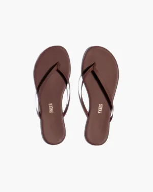 Best Leather Flip Flops Lily Nudes - Cappuccino