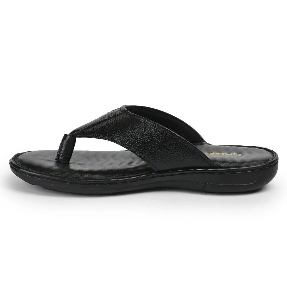 Coolers By Liberty Men HOL-128E Black Casual Slipper One Piece Slippers