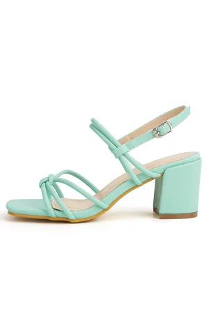 Platform Block Heel Sandals Outdoor Peep Toe Chunky Heel Shoes With Buckle