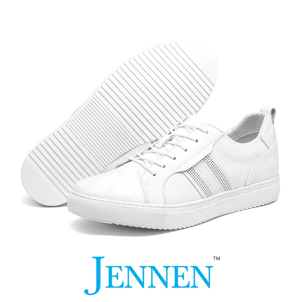 Mr. Sacil Beta White 6cm | 2.4 inch Taller Men's Gym Style Shoes Height Support Sneakers