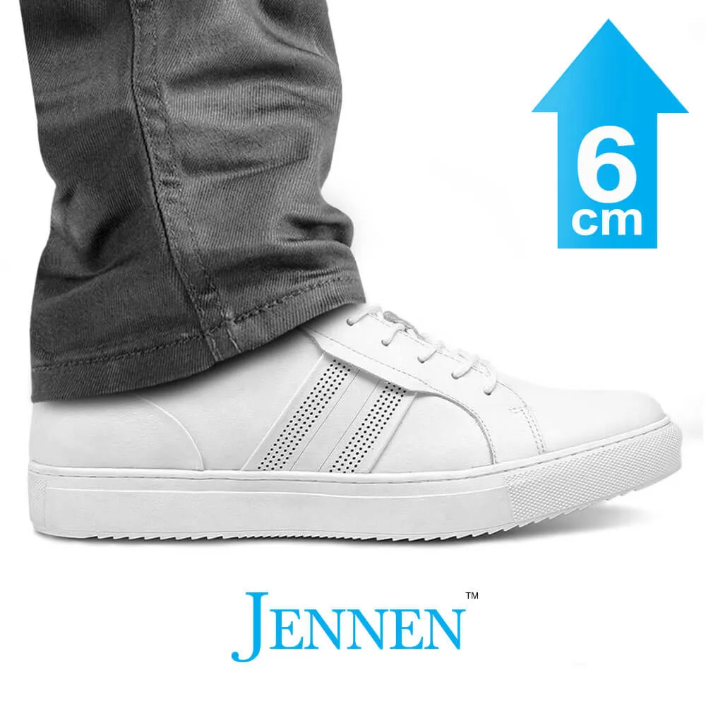 Sneakers Nurse Mr. Sacil Beta White 6cm | 2.4 inch Taller Men's Gym Style Shoes Height