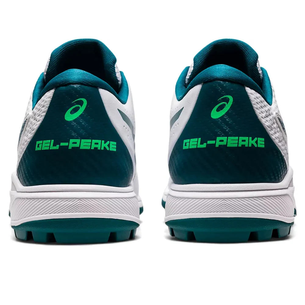 Asics Court Ff Tennis Shoes ASICS Men's Gel-Peake 2 Cricket Shoe (White/Velvet Pine)