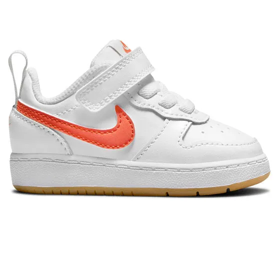 NIKE INFANT Court Borough Low 2 (TDV) White/Orange Asics Shoes Indonesia