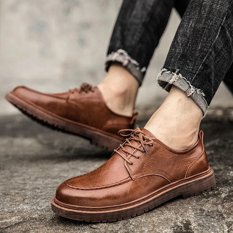 Best Work Boots For Hvac Riolio New Men Handmade Loafers Shoes Brogue Casual Shoes Men Genuine Leather Shoes Cargo Work Boots Business Casual Sneakers