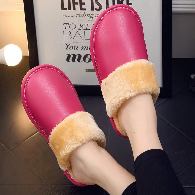 Kalahari Slides Waterproof PU Leather Outsole Slippers