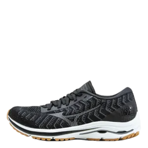Wave Rider 24 Waveknit Black Running Shoes With Most Cushion