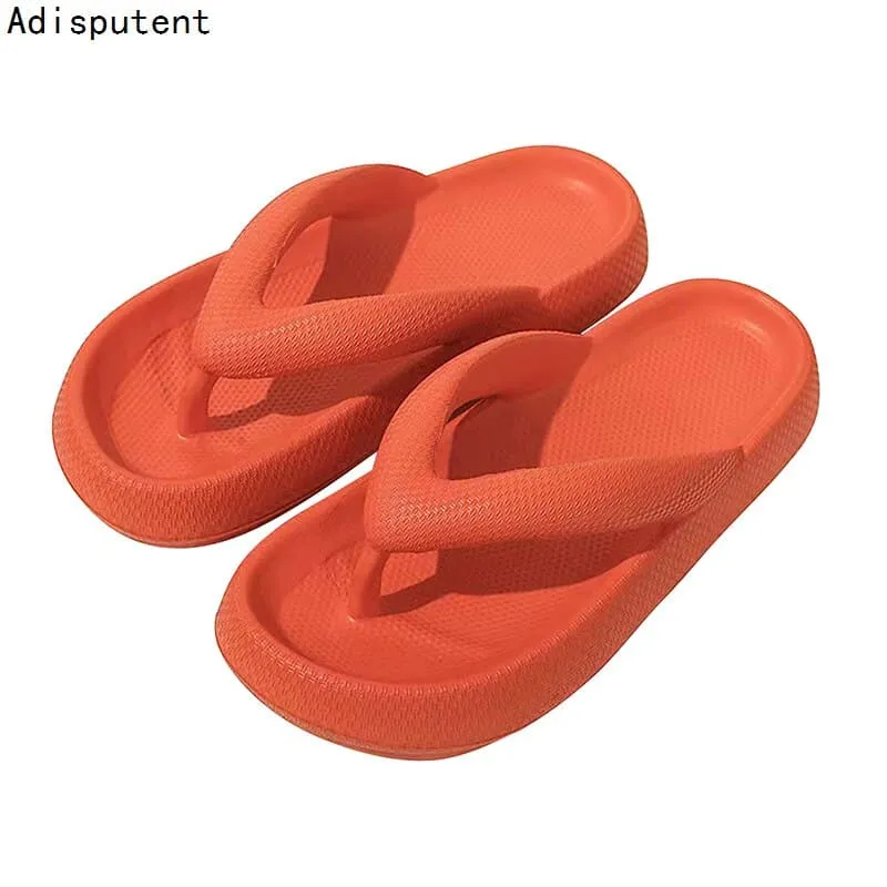 Dupe Flip Flops Wedge Heels Flip Flops Women Slippers Summer Thick Bottom Sandals Platform Slippers Soft Fashion Shoes Non-Slip Beach Slides