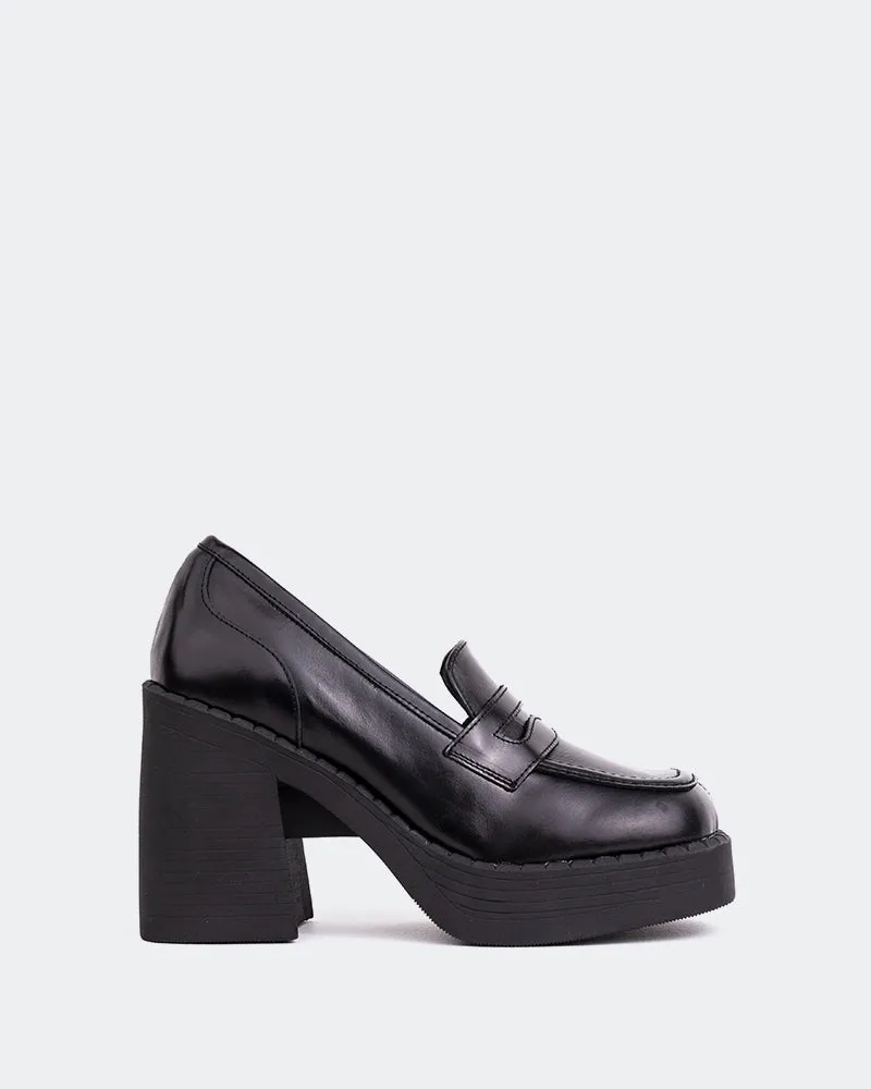 Weezer Black Leather Loafers Comfortable
