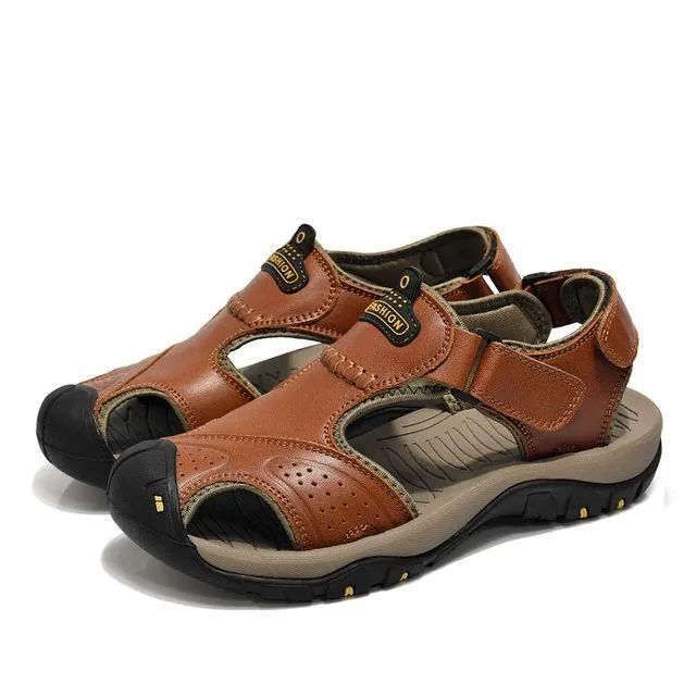 West Louis Genuine Leather Summer Sandals Sports Sandals For Walking