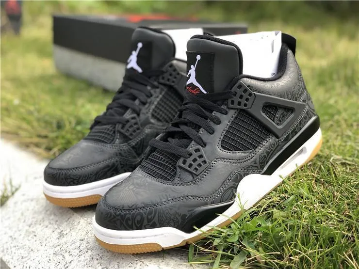 Nike Air Jordan 4 SE Retro Black White Light Gum Brown White Black  Men Shoes Sale Size US 7, 8, 8.5, 9, 10, 11, 12, 13 Asics Shoes Gel Contend 9